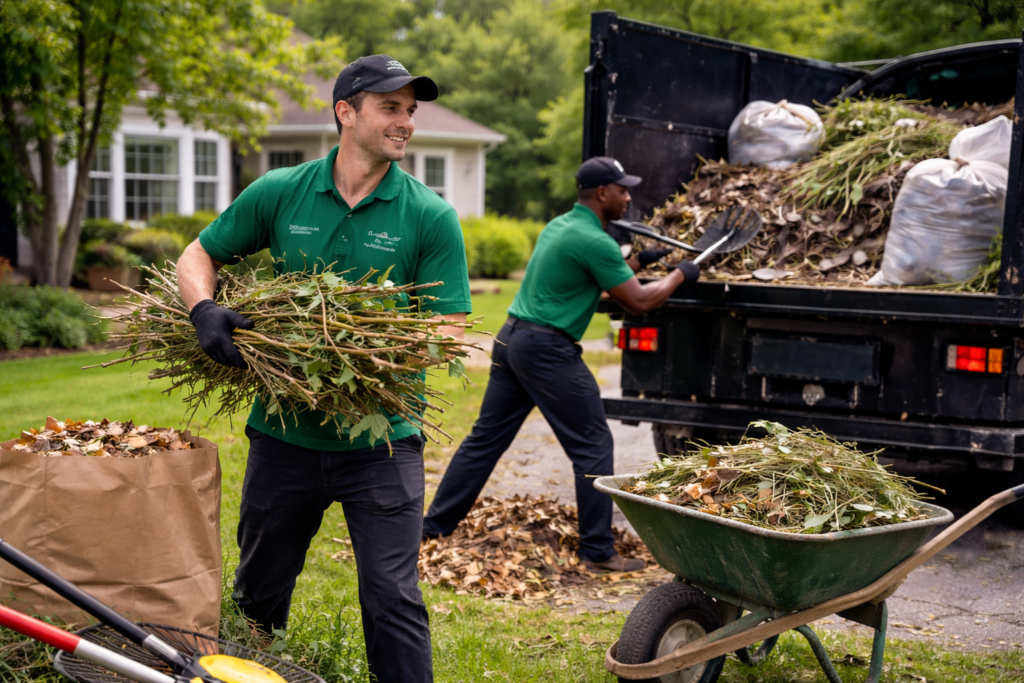 yard debris cleanup and hauling