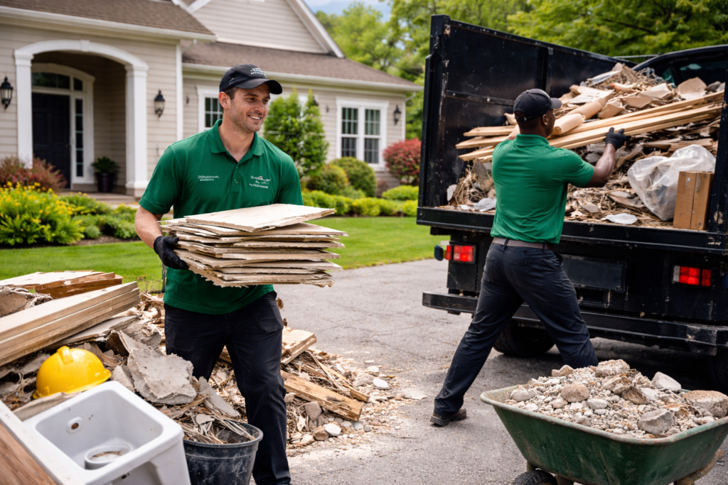 remodeling debris cleanup and hauling